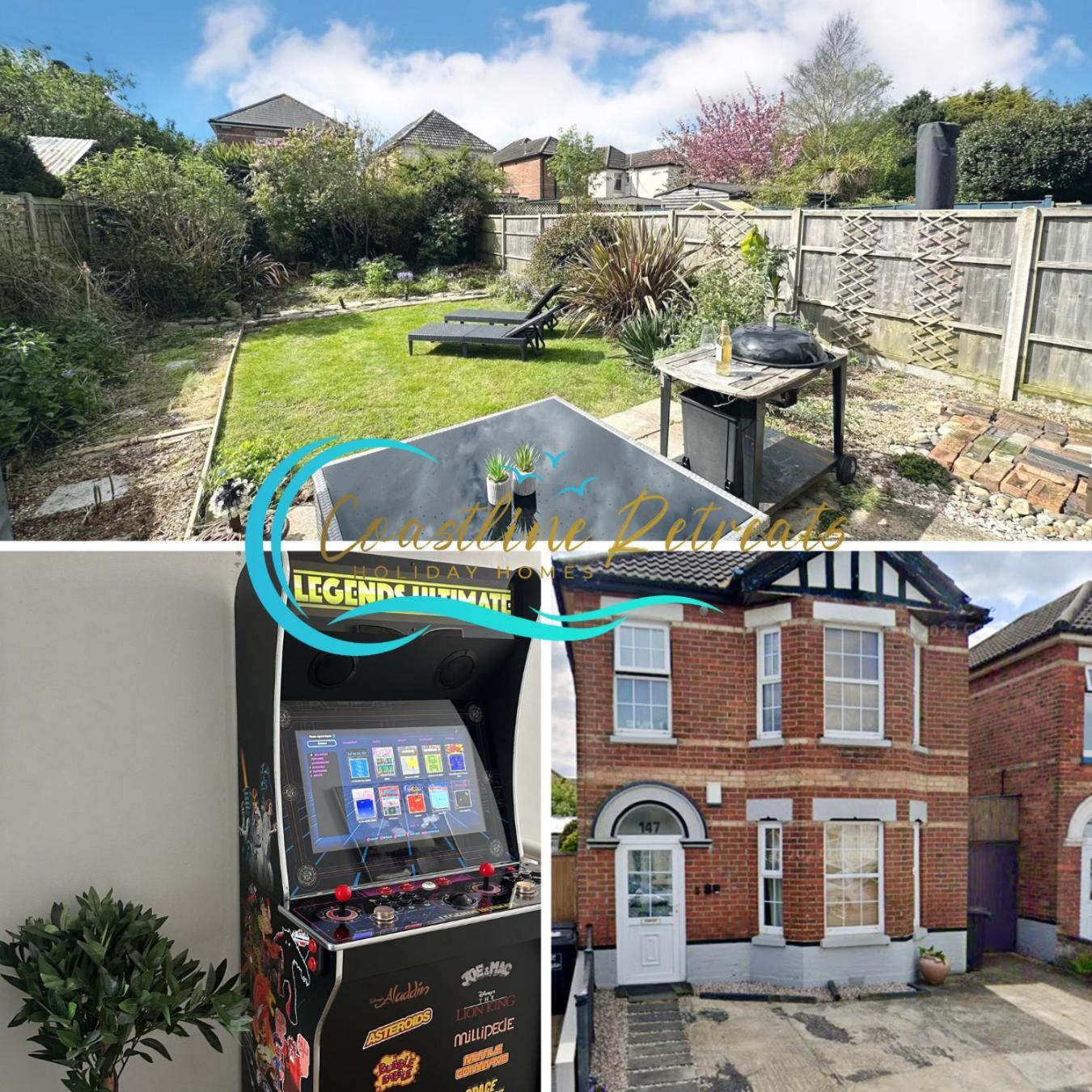 The Capstone Retreat - Beautiful Detached Family Home By Coastline Retreats, Arcade Machine, Parking, Bbq Bournemouth Exterior photo